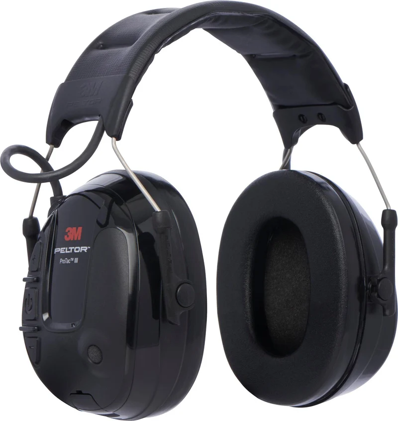 3M PELTOR Headset ProTac III Kopfbügel EN 352-1:2020 26 dB – Elektronischer Gehörschutz mit pegelabhängiger Funktion