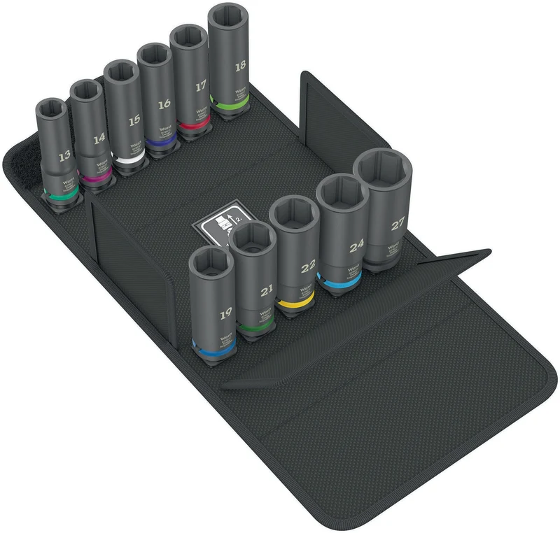 WERA Kraftsteckschlüsselsatz 8790 C Impaktor Deep Set 1, 11-teilig, 1/2 Zoll, 6-kant, lang