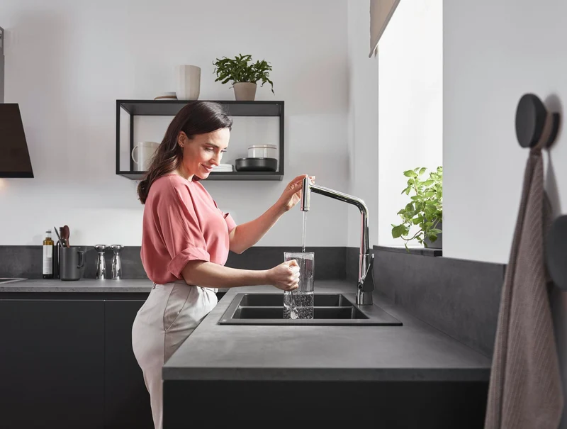 HANSGROHE EH-Küchenmischer METRIS DN 15 m Ausz-br