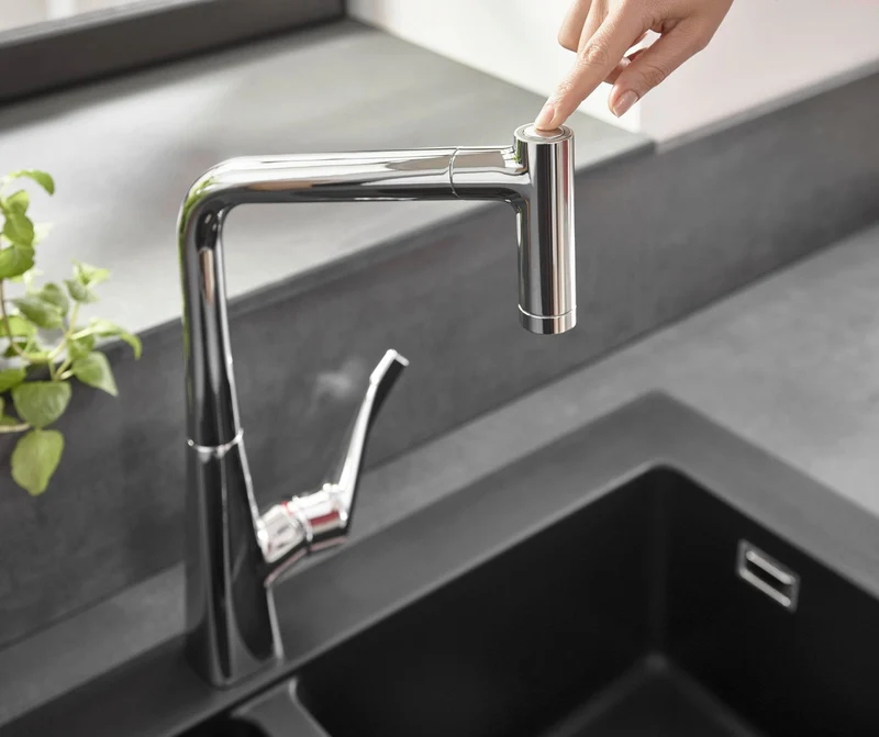 HANSGROHE EH-Küchenmischer METRIS DN 15 m Ausz-br
