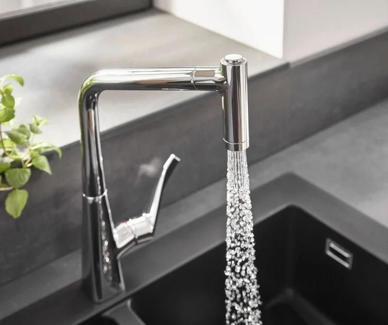 HANSGROHE EH-Küchenmischer METRIS DN 15 m Ausz-br