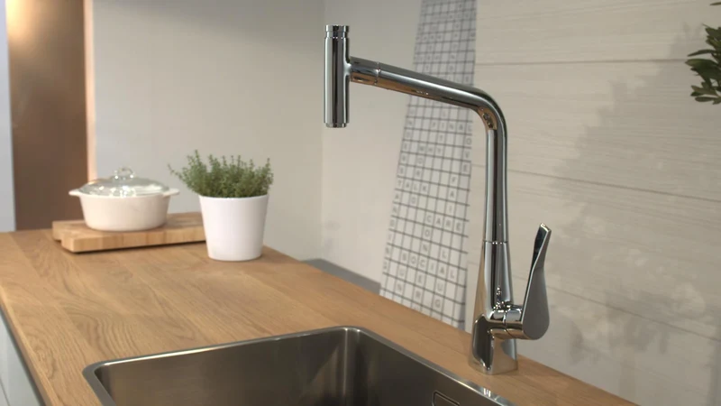 HANSGROHE EH-Küchenmischer METRIS DN 15 m Ausz-br