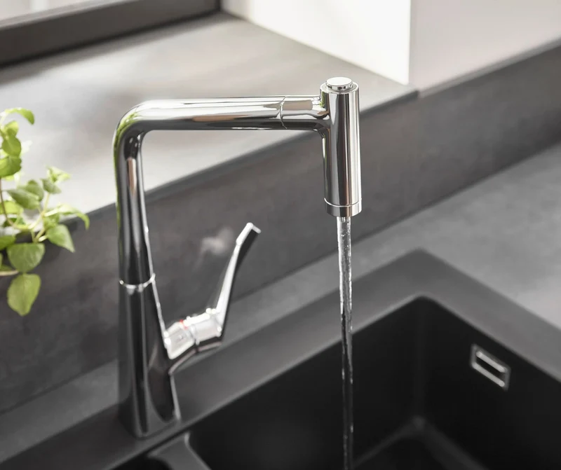 HANSGROHE EH-Küchenmischer METRIS DN 15 m Ausz-br