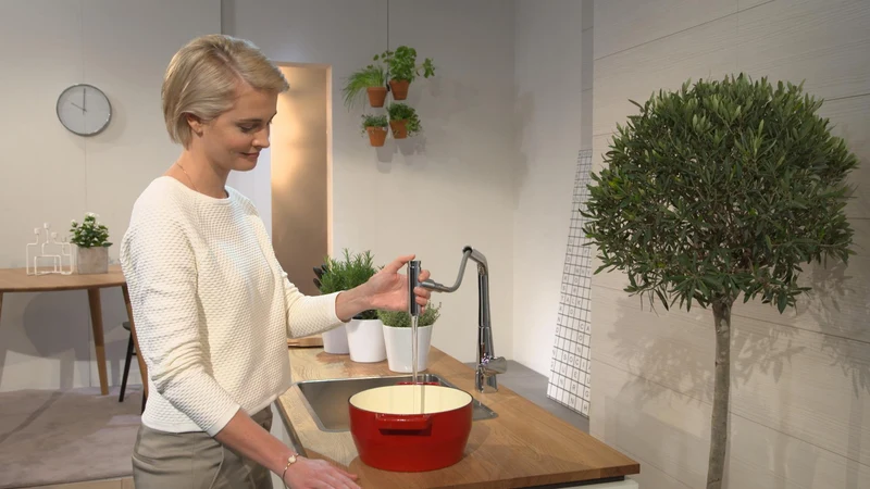 HANSGROHE EH-Küchenmischer METRIS DN 15 m Ausz-br