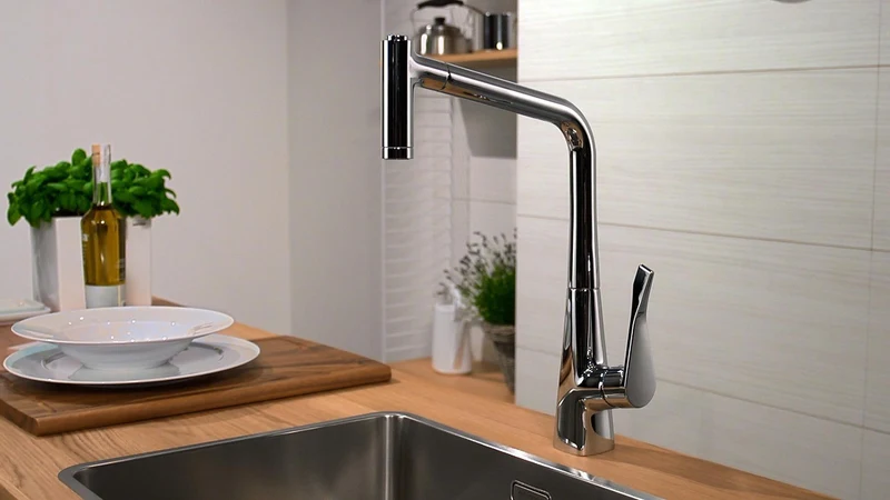HANSGROHE EH-Küchenmischer METRIS DN 15 m Ausz-br