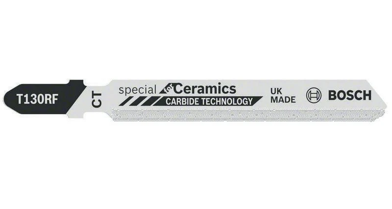 Bosch Stichsägeblatt T 130 RF Special for Ceramics, HM, 3 Stück, 83 mm