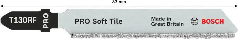 Bosch Stichsägeblatt T 130 RF Special for Ceramics, HM, 3 Stück, 83 mm