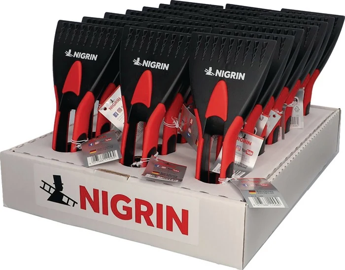 Nigrin Eisschaber 2K ( 4000363000 ) Eisschabkante 95 mm schwarz-rot mit Softgriff 21 Stück