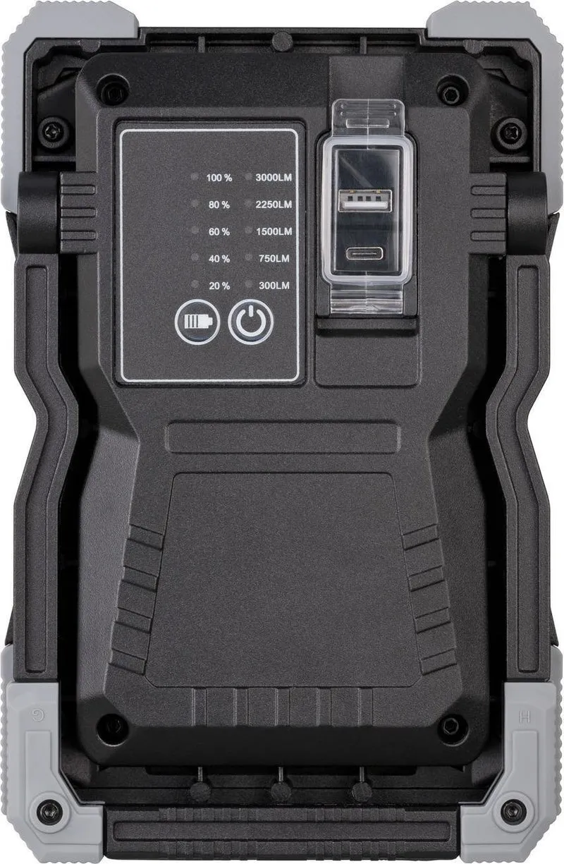 BRENNENSTUHL Akku-LED-Strahler RUFUS 30 W 3000 lm IP65 mit Powerbank-Funktion