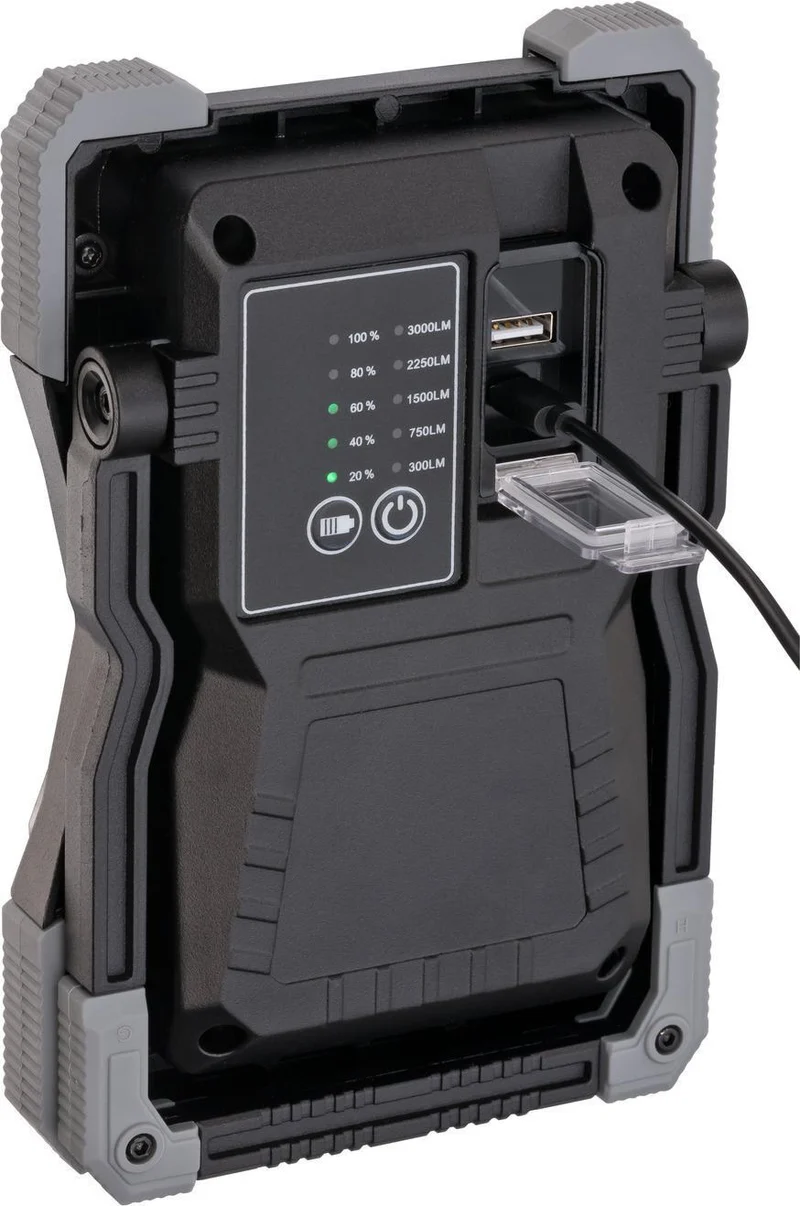 BRENNENSTUHL Akku-LED-Strahler RUFUS 30 W 3000 lm IP65 mit Powerbank-Funktion
