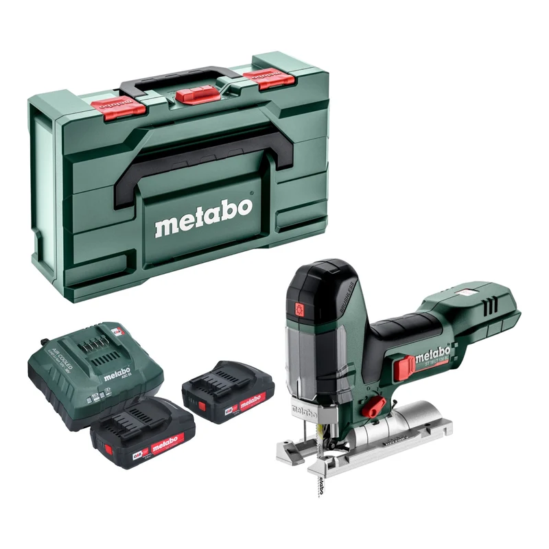 Metabo ST 18 LT 130 BL Akku Stichsäge 18 V 130 mm Brushless + 2x Akku 2,0 Ah + Ladegerät + Metabox
