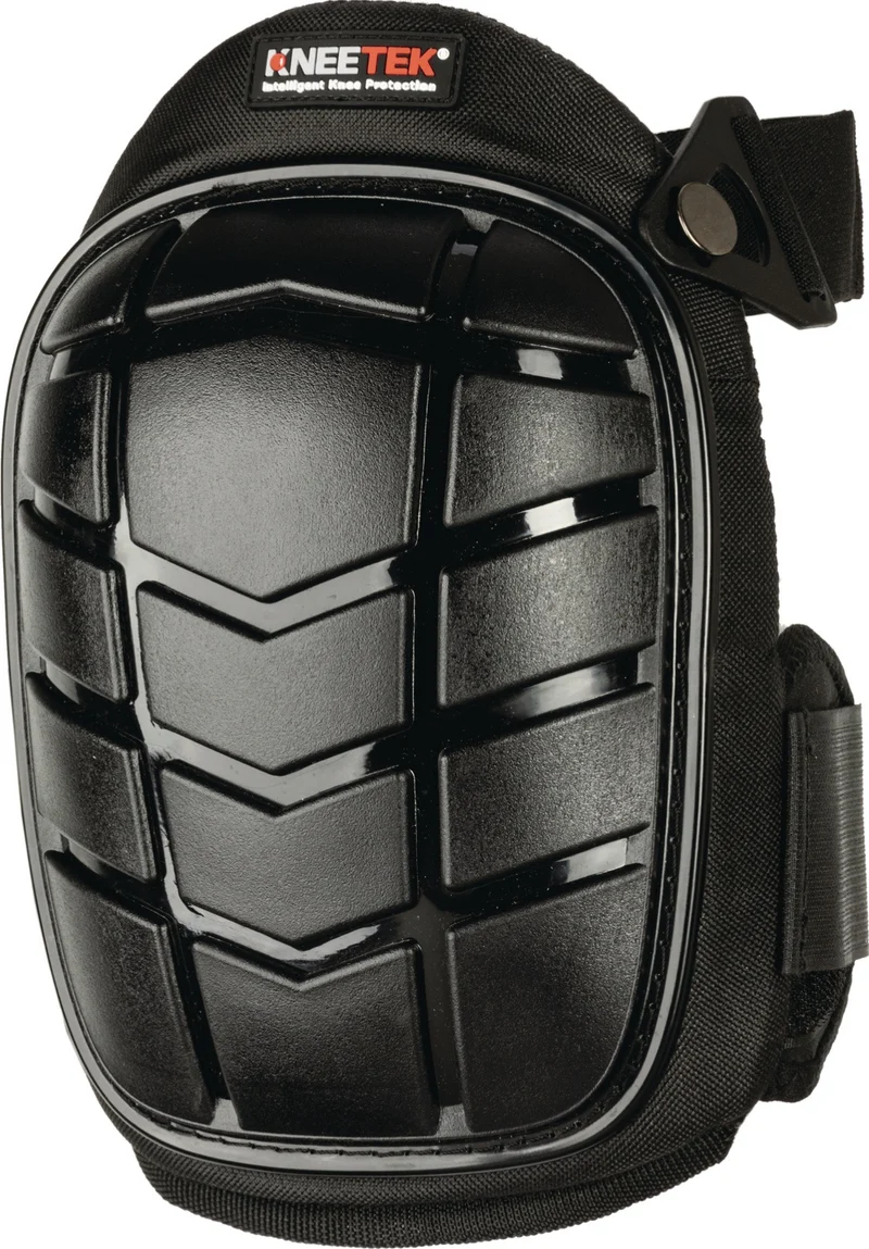 KNEETEK Knieschoner Basic Black DIN/EN14404 universal schwarz – Leistungsstufe 2 für Fliesenleger, Gärtner & Maler