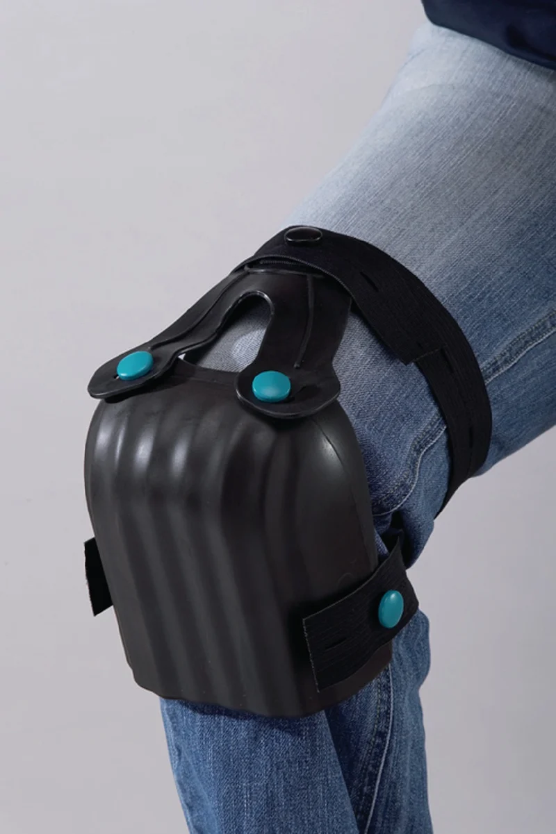KRONEN-HANSA Knieschoner DIN EN 14404 universal schwarz – durchstichfest bis 250 N