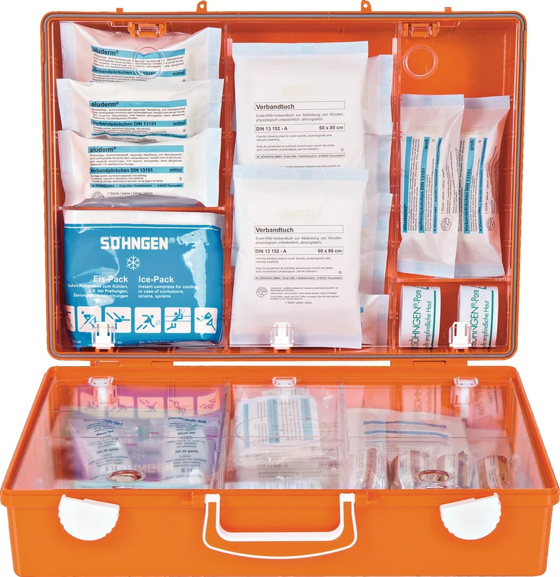 SÖHNGEN Erste Hilfe Koffer EUROPA II DIN 13169-2021 orange ABS-Kunststoff