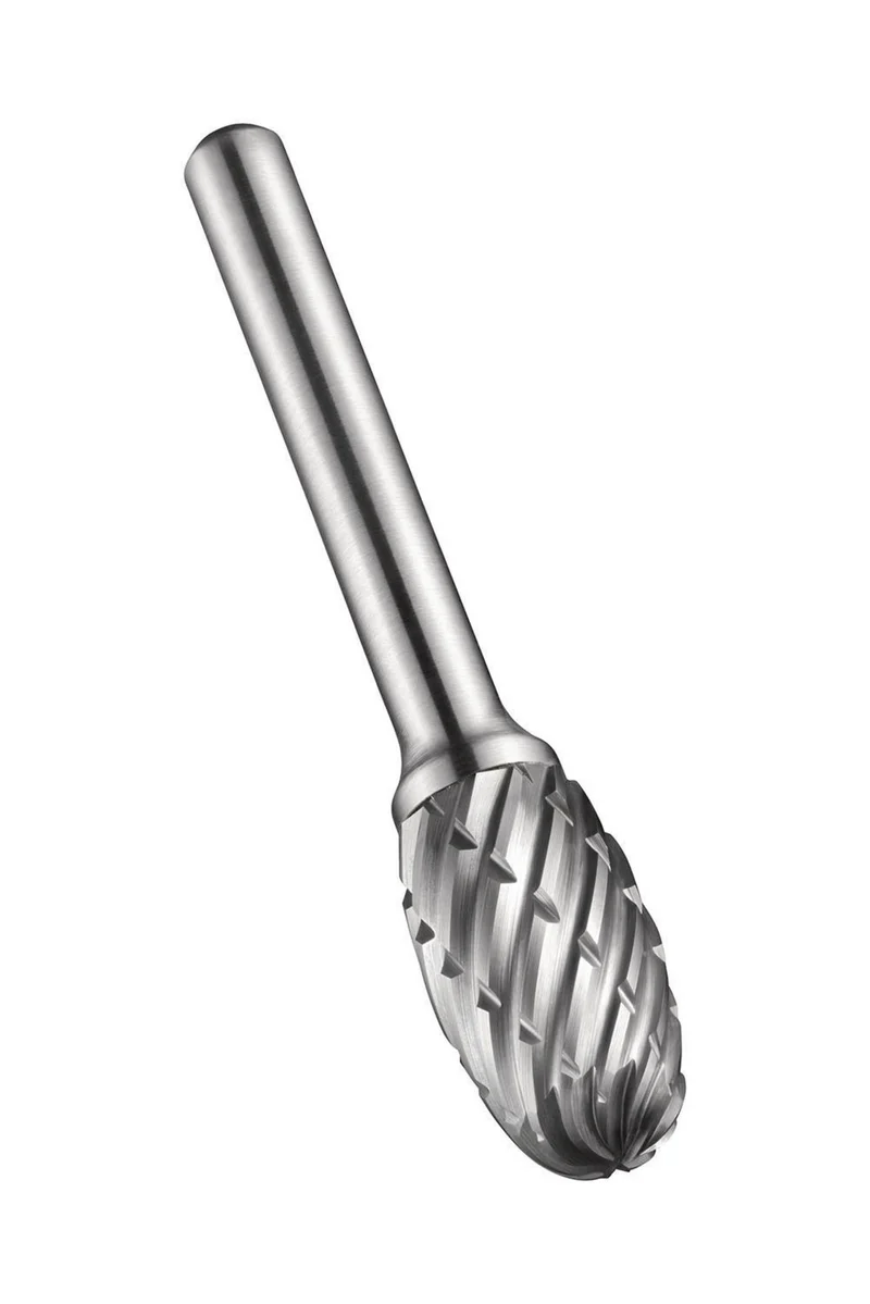 DORMER Frässtift TRE Ø 12,7 mm HM Verzahnung für Stahl – Kopflänge 22 mm, Schaft-Ø 6 mm