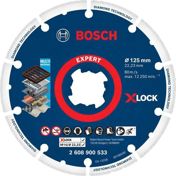 Bosch Expert Diamond Metal Wheel X-LOCK Diamanttrennscheibe 125 mm für Metall