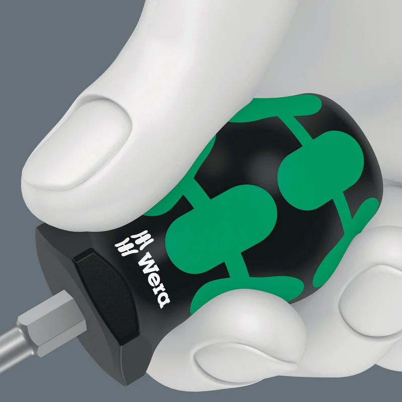 WERA Schraubendrehersatz Stubby Set 3 5-teilig mit Kraftform Griff und kurzer Klinge
