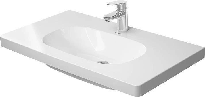 Duravit D-Code Möbelwaschtisch 850 mm weiß, 1 Hahnloch, ohne Überlauf, wandhängend