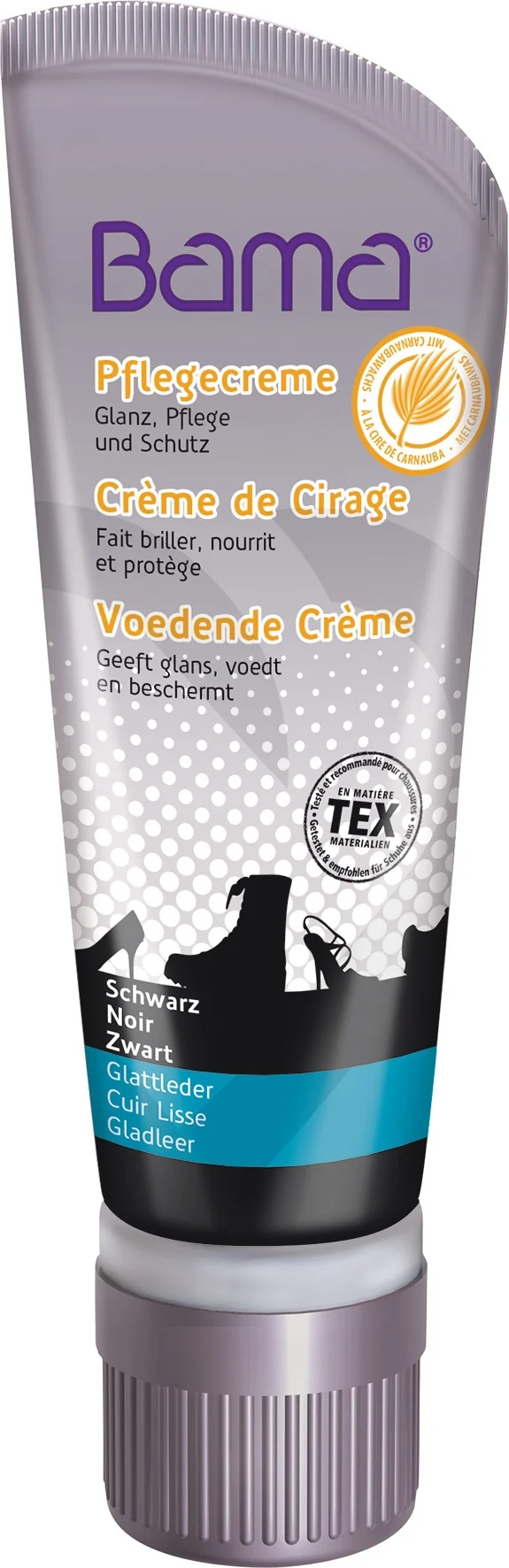 BAMA Pflegecreme mit Carnaubawachs schwarz 75 ml – auch für TEX-Materialien