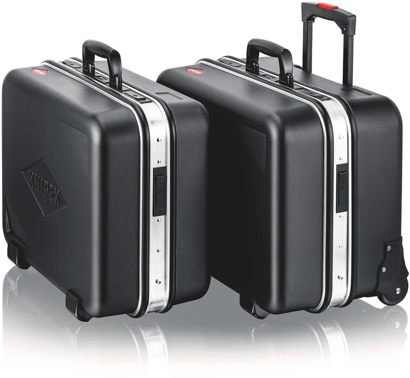KNIPEX Schalenkoffer BIG TWIN Leerkoffer mit Aluminiumrahmen und Zahlencode