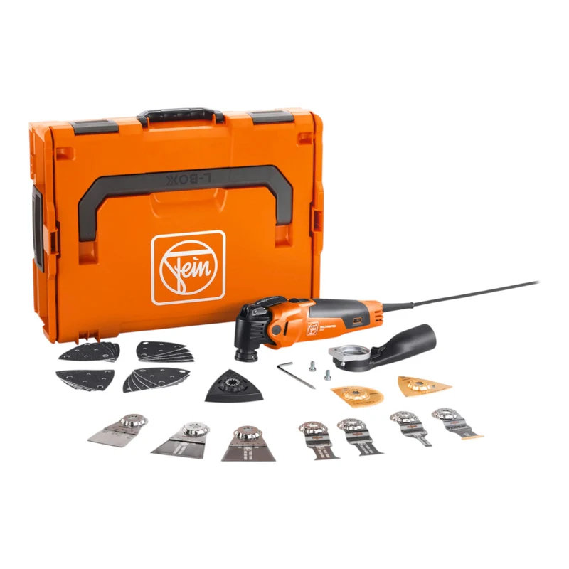 Fein Multimaster MM 500 Plus Top Multifunktionswerkzeug 350 W Starlock Plus ( 72296770000 ) + 31 tlg. Zubehör Set + L-Boxx