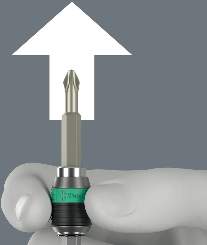 WERA Schraubendrehersatz KK 400 17-teilig mit Wechselklingen und Rapidaptor Schnellwechselfutter