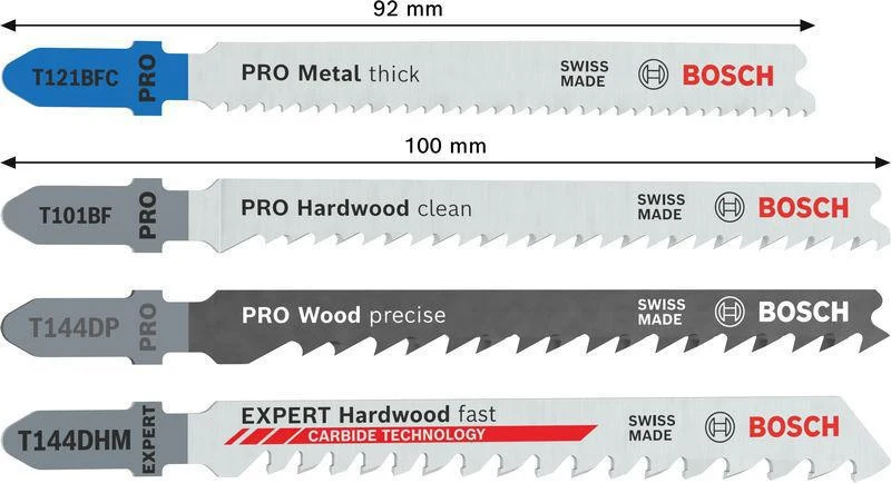 BOSCH Stichsägeblatt-Set JSB Wood and Metal 15-teilig für Holz und Metall