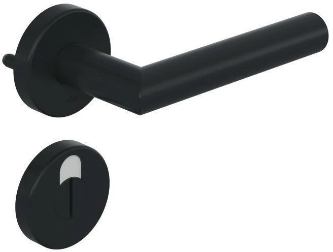 HEWI Rosettengarnitur 162PBR02.230 – WC-Drückergarnitur mit Notöffnung, Polyamid tiefschwarz matt