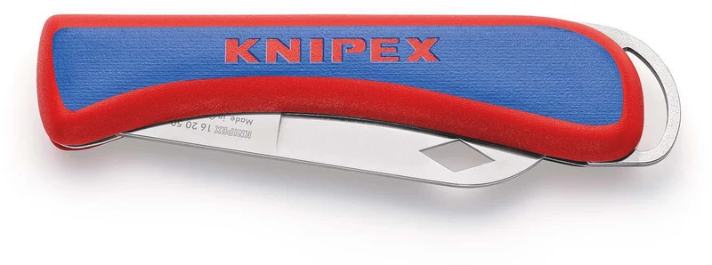 KNIPEX Elektrikerklappmesser 120 mm – Klappbare Klinge aus rostfreiem Stahl, Made in Solingen