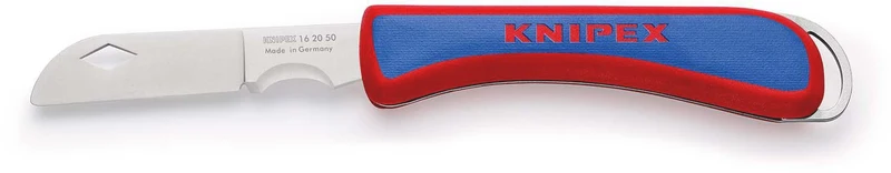 KNIPEX Elektrikerklappmesser 120 mm – Klappbare Klinge aus rostfreiem Stahl, Made in Solingen