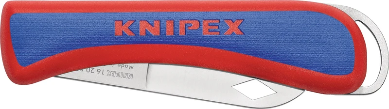 KNIPEX Elektrikerklappmesser 120 mm – Klappbare Klinge aus rostfreiem Stahl, Made in Solingen