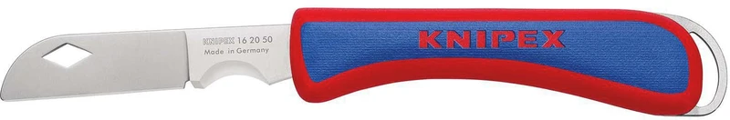 KNIPEX Elektrikerklappmesser 120 mm – Klappbare Klinge aus rostfreiem Stahl, Made in Solingen