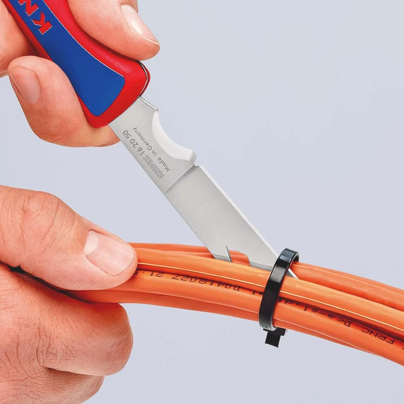 KNIPEX Elektrikerklappmesser 120 mm – Klappbare Klinge aus rostfreiem Stahl, Made in Solingen