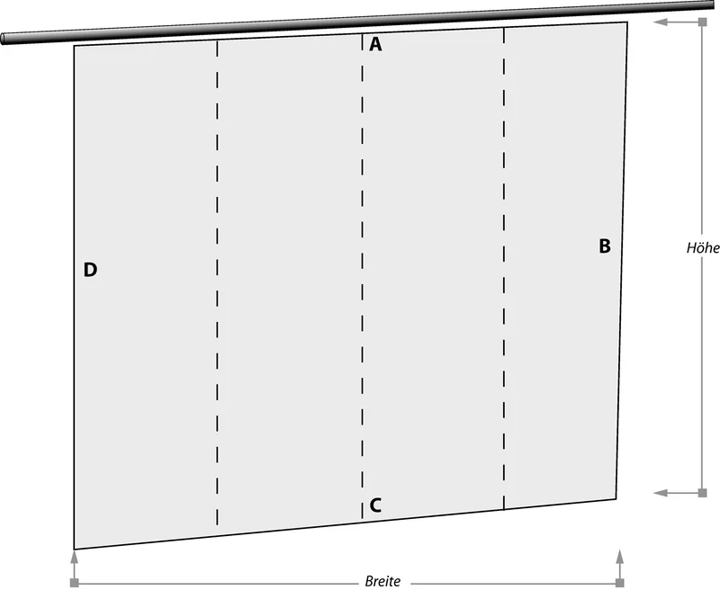 JUTEC Schweißervorhang 1400x1800 mm grau – Hitzeschutz bis 600 °C, E-Glasgewebe