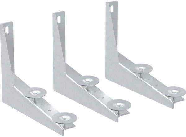 GEBERIT Bambini Montagewinkel-Set für 3 Waschtischarmaturen – Stahl, mit Wandankern