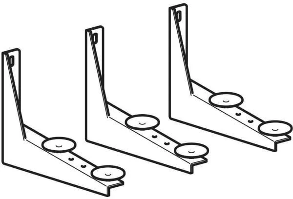 GEBERIT Bambini Montagewinkel-Set für 3 Waschtischarmaturen – Stahl, mit Wandankern