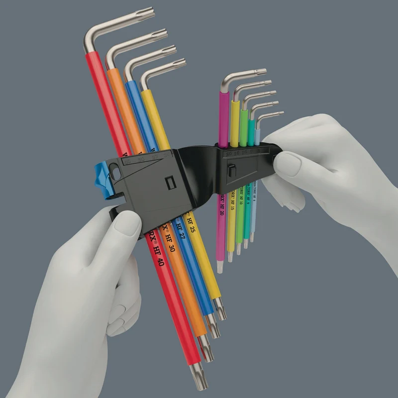 WERA Winkelschlüsselsatz 3967/9 TX SXL Multicolour HF Stainless 1 9teilig Edelstahl
