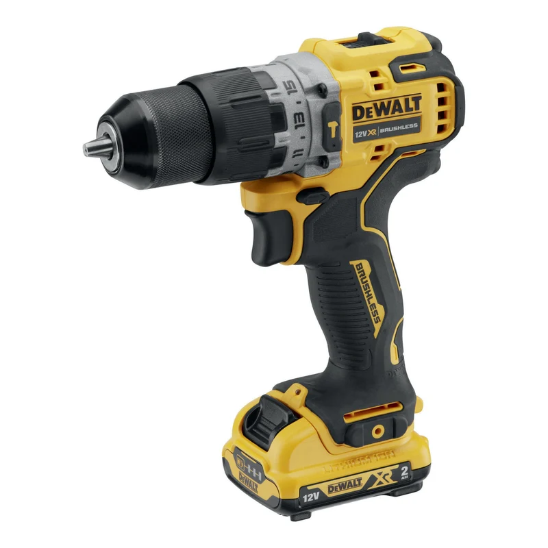 DEWALT Akku-Schlagbohrschrauber DCD706D2 12V 2Ah – bürstenloser Motor, 57,5 Nm, 1,5-10 mm