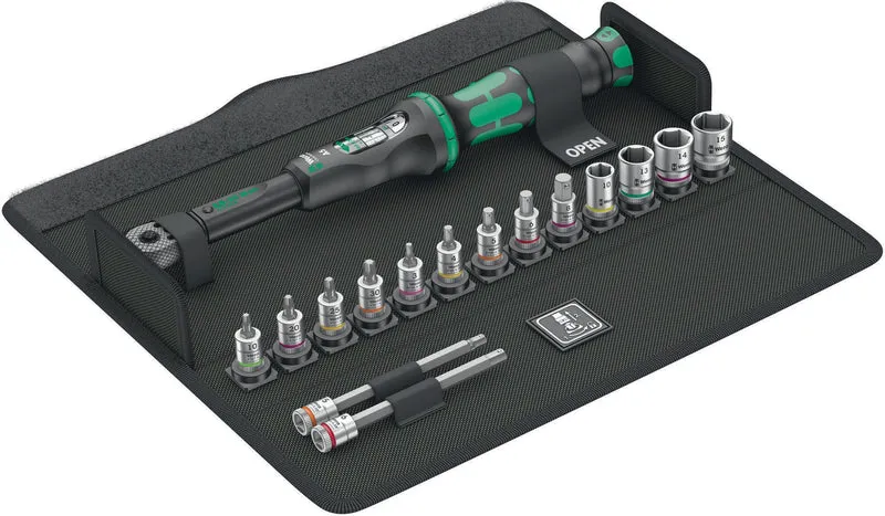 WERA Drehmomentschlüsselset Bicycle Set Torque 1 16-tlg. 2,5-25 Nm 1/4 Zoll