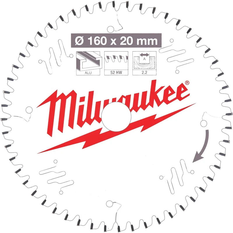 MILWAUKEE Kreissägeblatt 160 mm Z52 TF – THIN KERF für Akku-Handkreissägen