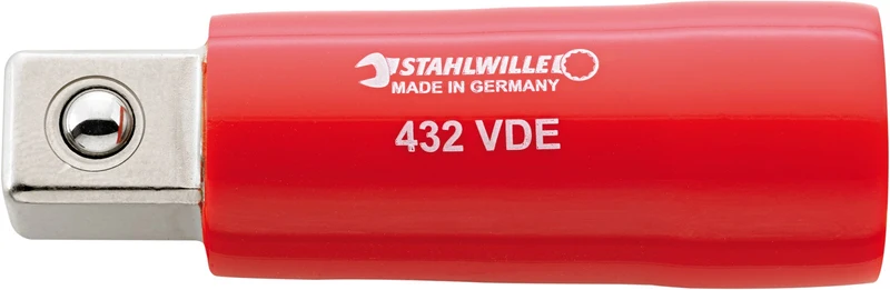 STAHLWILLE Übergangsteil 432 VDE 3/8 auf 1/2 Zoll, isoliert bis 1000 V, 68 mm