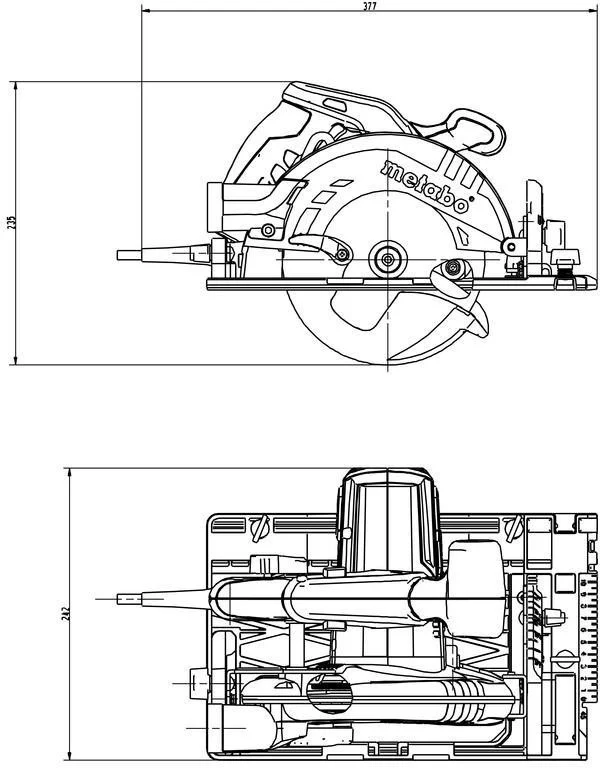METABO Handkreissäge KS 55 FS Set 1200 W mit Führungsschiene FS 160