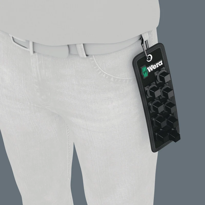 Wera Textilgurt Belt C 200x30mm für 1/2 Zoll Nüsse – Platz für 9 Impaktor-Nüsse