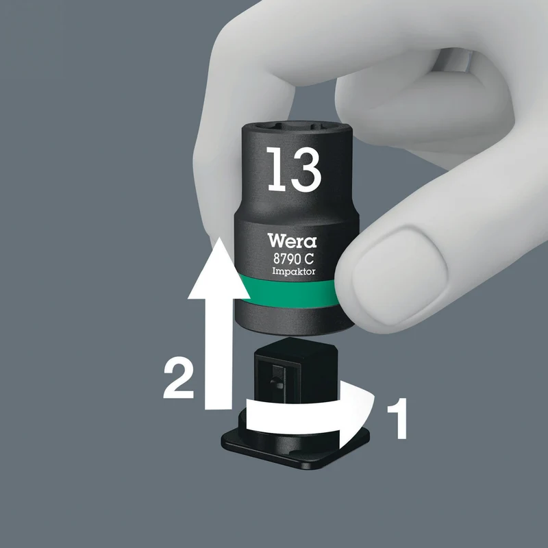 Wera Textilgurt Belt C 200x30mm für 1/2 Zoll Nüsse – Platz für 9 Impaktor-Nüsse