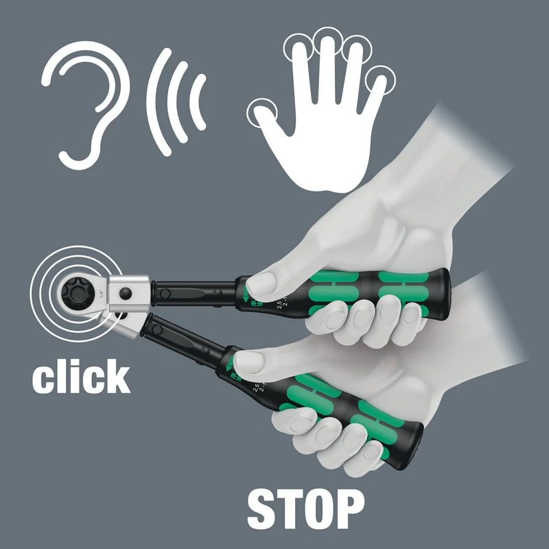 WERA Drehmomentschlüssel Click-Torque XP 3, 9x12 mm, 15-100 Nm, voreingestellt