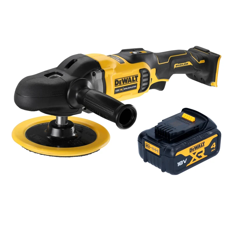 DeWalt DCM 849 N Akku Exzenter Poliermaschine 18 V 180 mm Brushless + 1x Akku 4,0 Ah - ohne Ladegerät