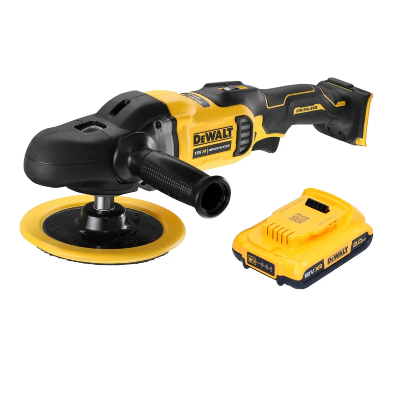 DeWalt DCM 849 N Akku Exzenter Poliermaschine 18 V 180 mm Brushless + 1x Akku 2,0 Ah - ohne Ladegerät