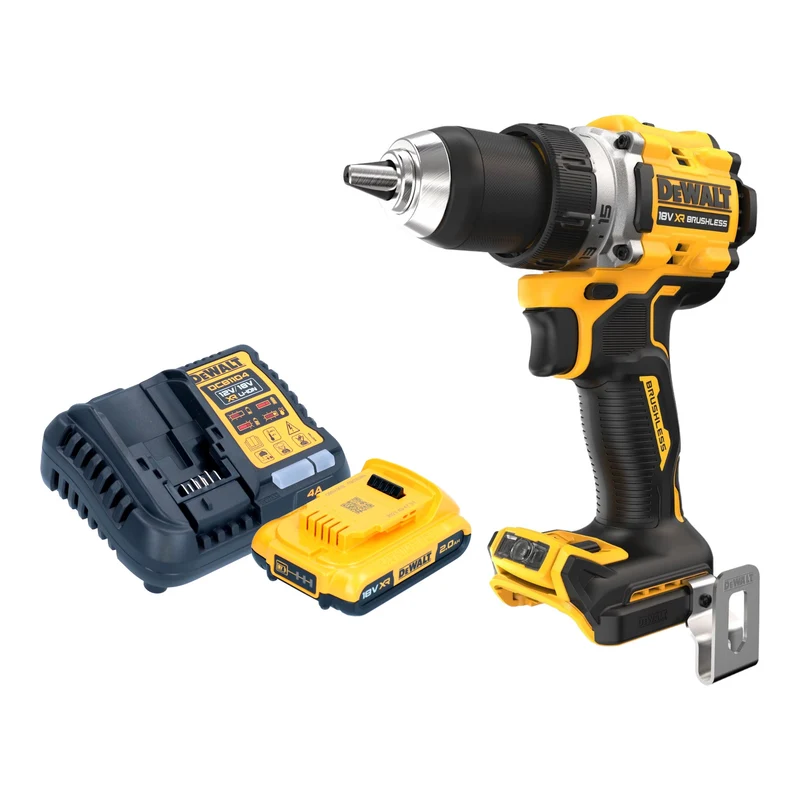DeWalt DCD 800 D1 Akku Bohrschrauber 18 V 90 Nm Brushless + 1x Akku 2,0 Ah + Ladegerät