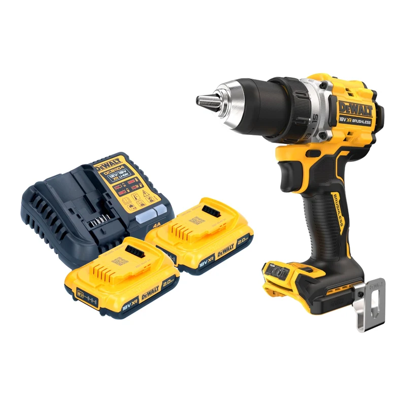 DeWalt DCD 800 D2 Akku Bohrschrauber 18 V 90 Nm Brushless + 2x Akku 2,0 Ah + Ladegerät