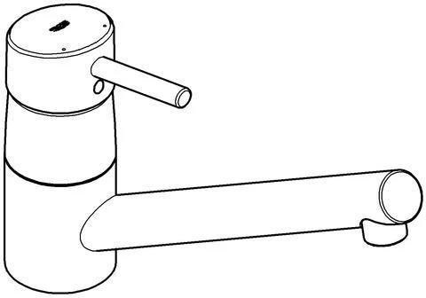 GROHE Concetto Spültisch-Einhandmischer mit flachem Auslauf, Chrom, SilkMove-Technologie